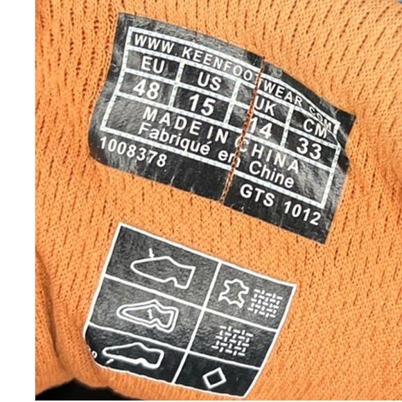 Men's Keen Verdi Mid Leather Lace-Up Waterproof Hiking Trail Boot Size 15 Gray - Picture 6 of 6